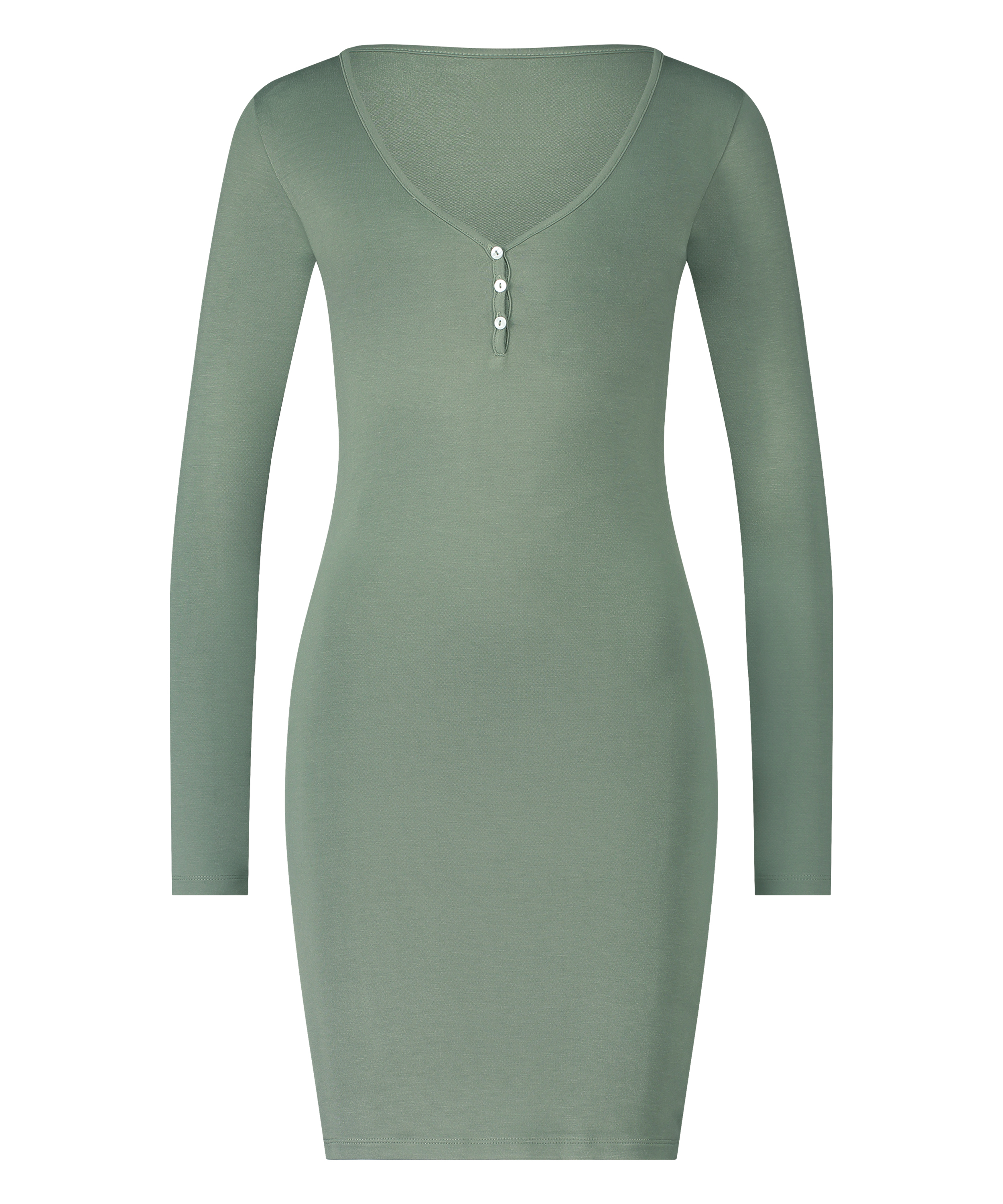 Chemise de nuit Henley, Vert, main
