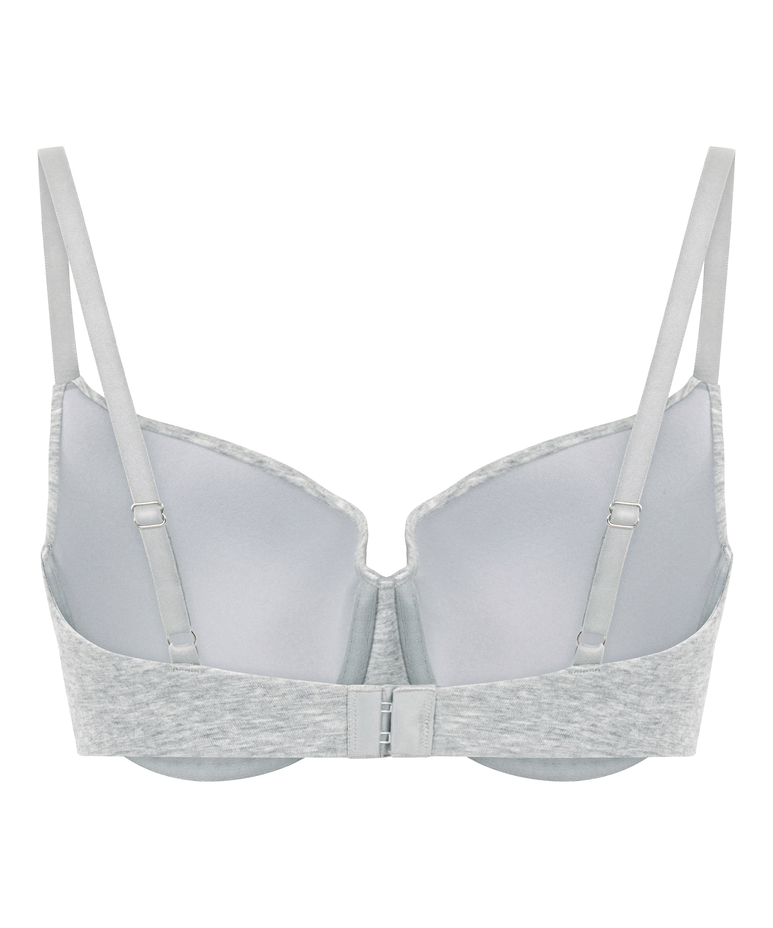 Soutien-gorge à armatures rembourré en coton, Gris, main