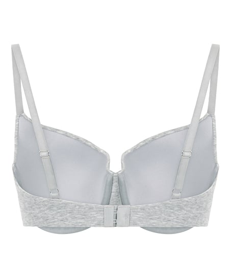 Soutien-gorge à armatures rembourré en coton, Gris