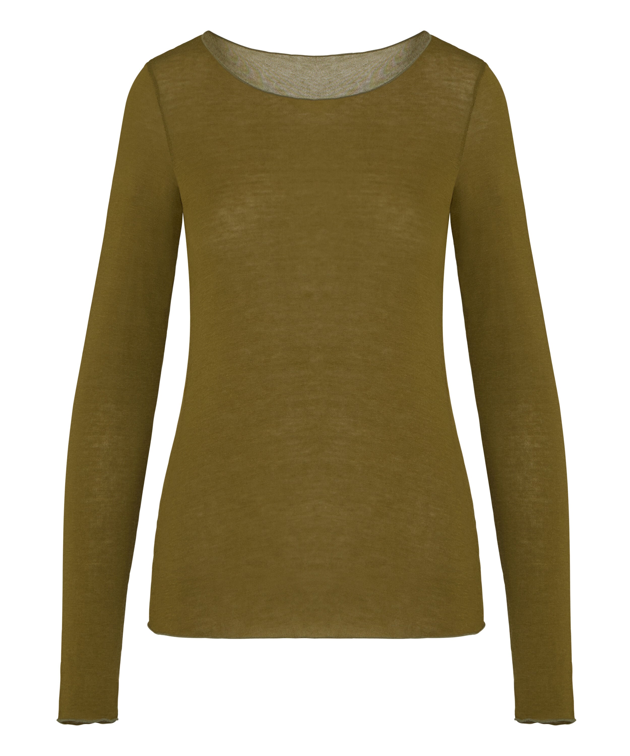 Haut avec cachemire à col bateau super soft, Vert Haut avec cachemire à col bateau super soft, Vert
