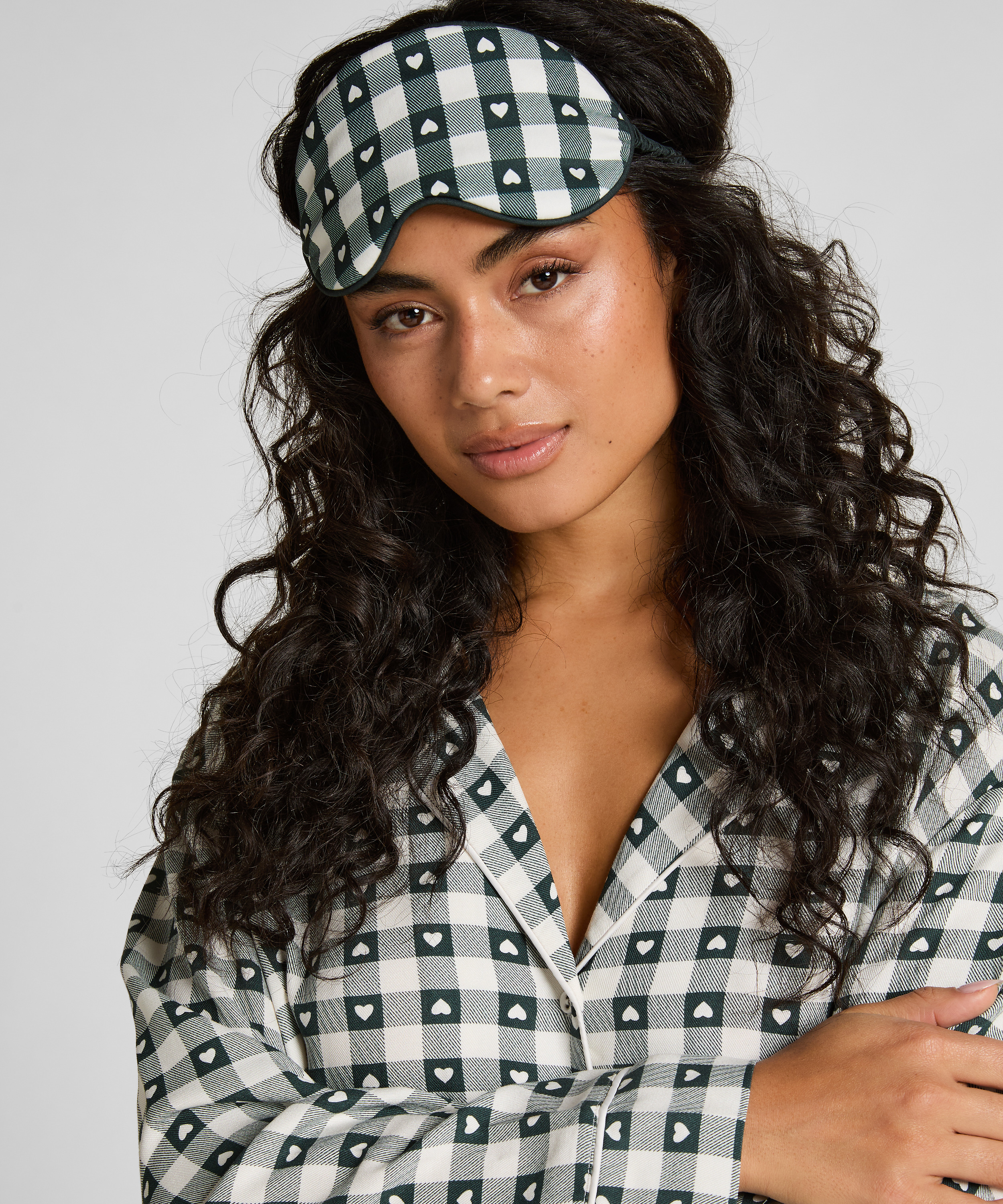 Masque pour les yeux, Vert, main