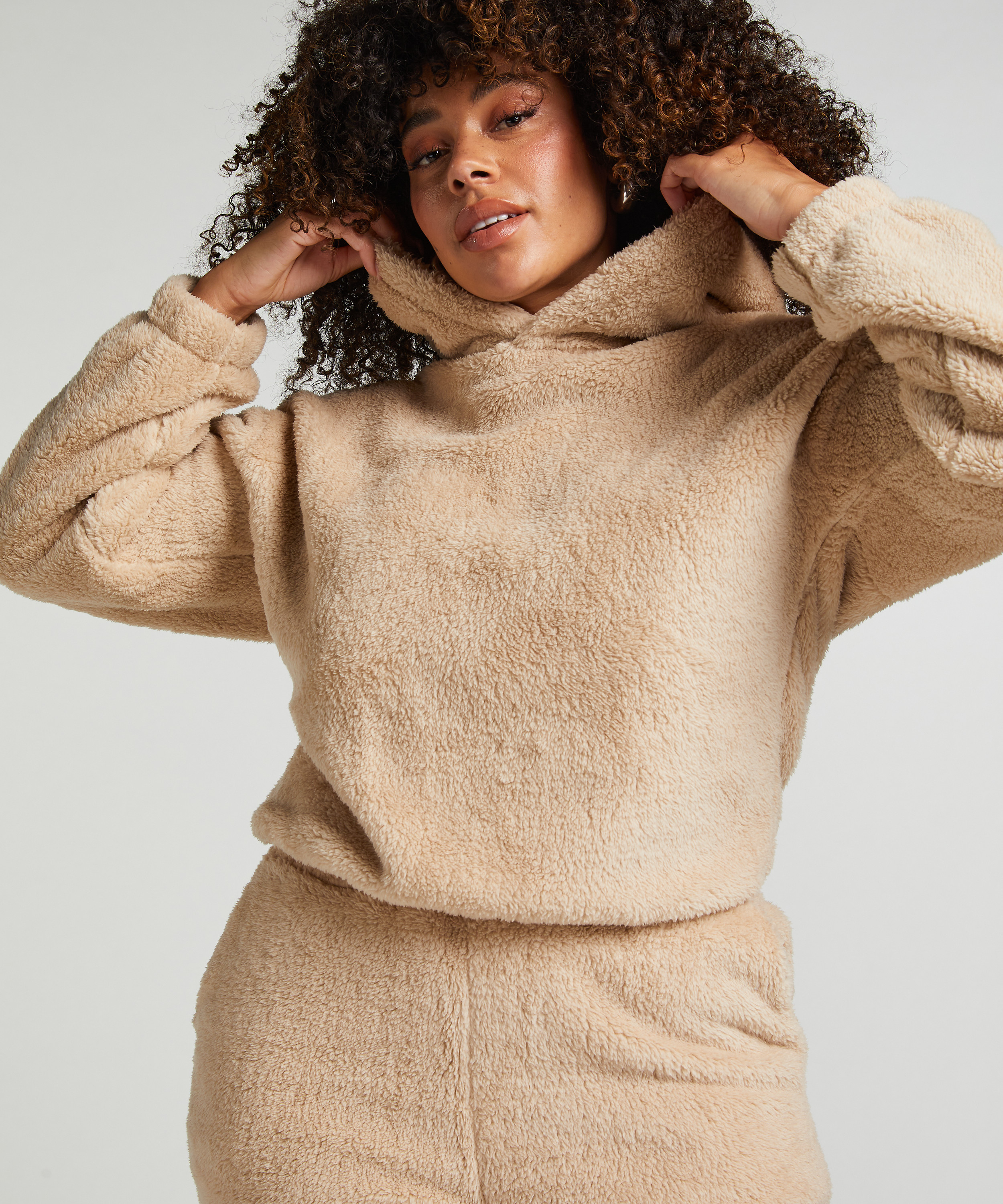 Sweat à Capuche polaire Snuggle, Beige, main