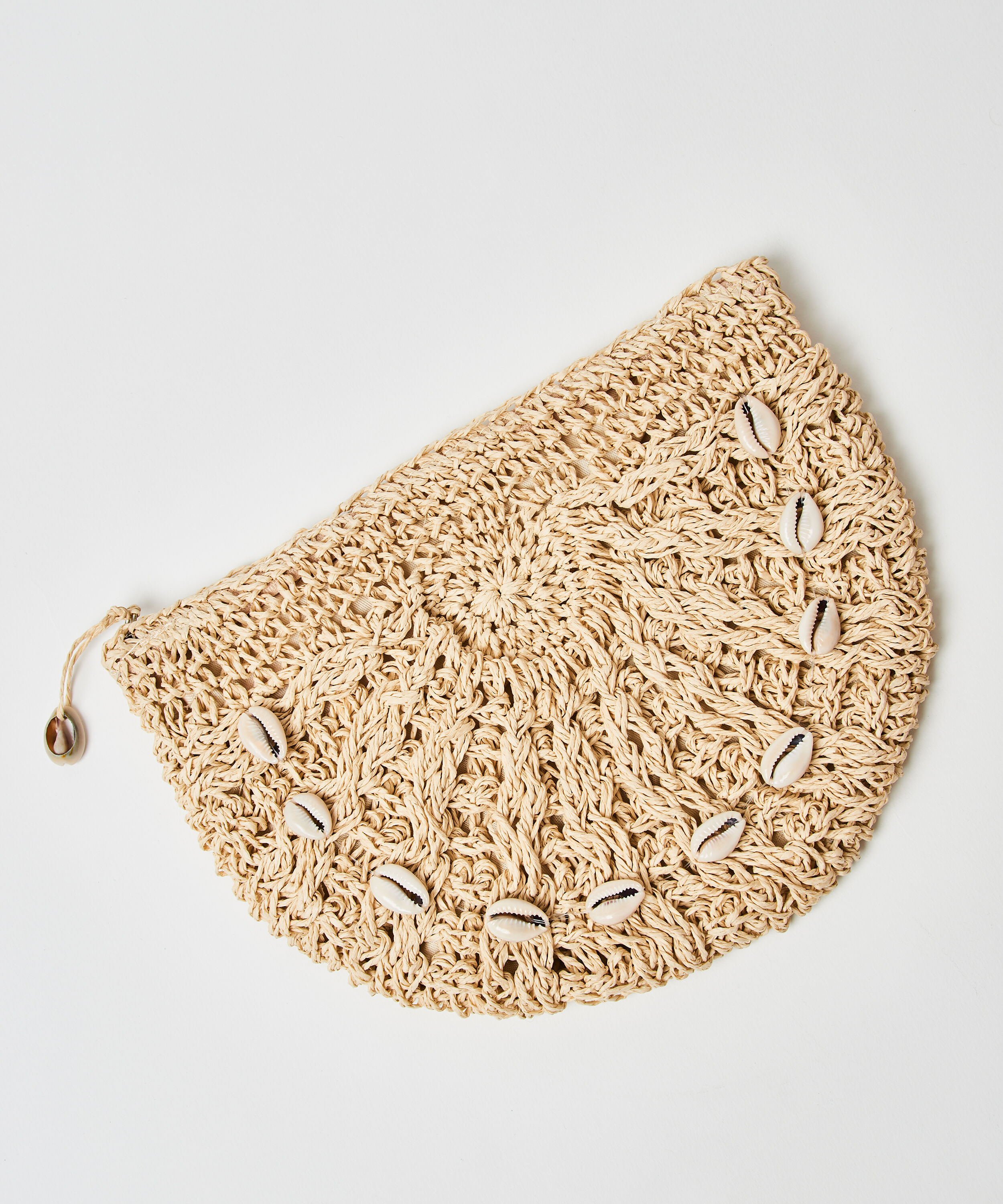 Sac crochet lune, marron
