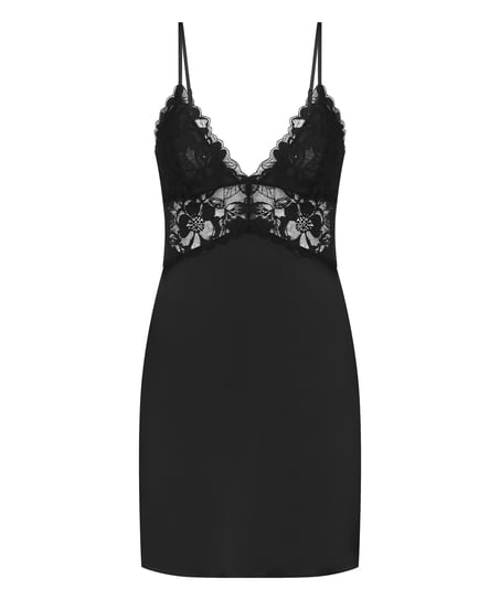 Nuisette satin, Noir