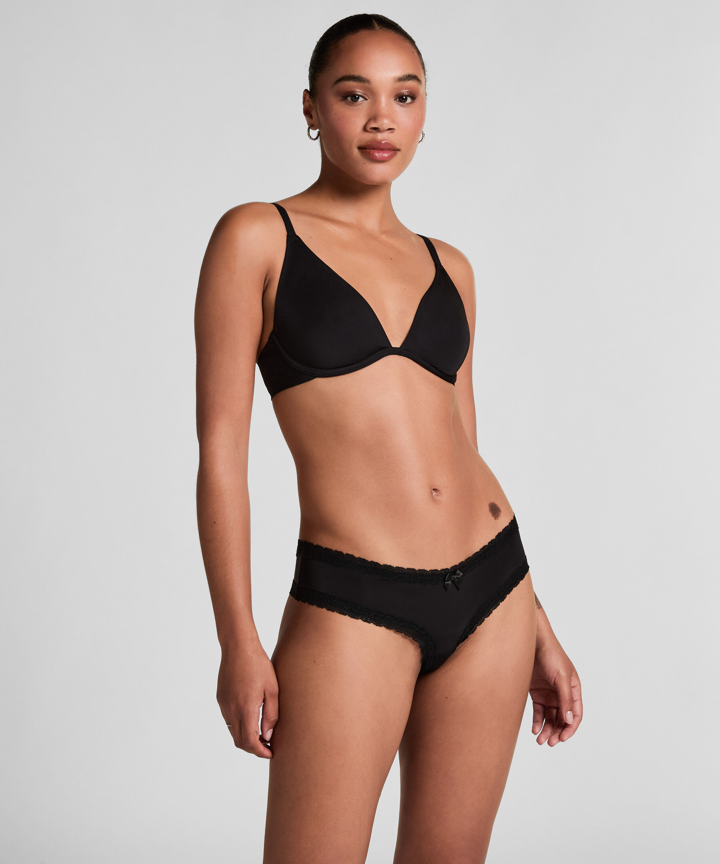 Slip brésilien en forme de V London, Noir