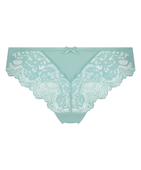 Slip brésilien jambes hautes Dora, Bleu