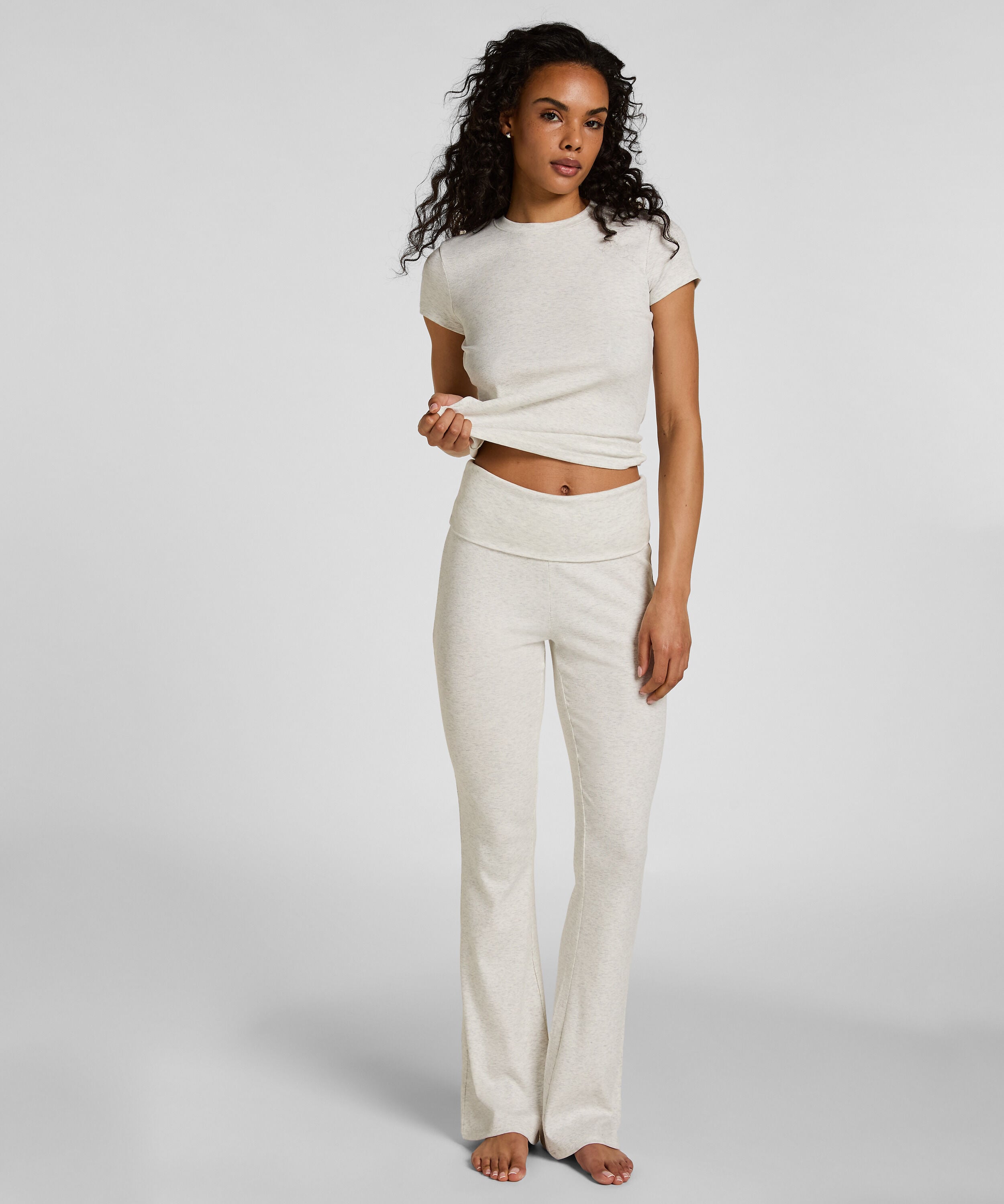 Flared Lounge Pants, Gris Flared Lounge Pants, Gris