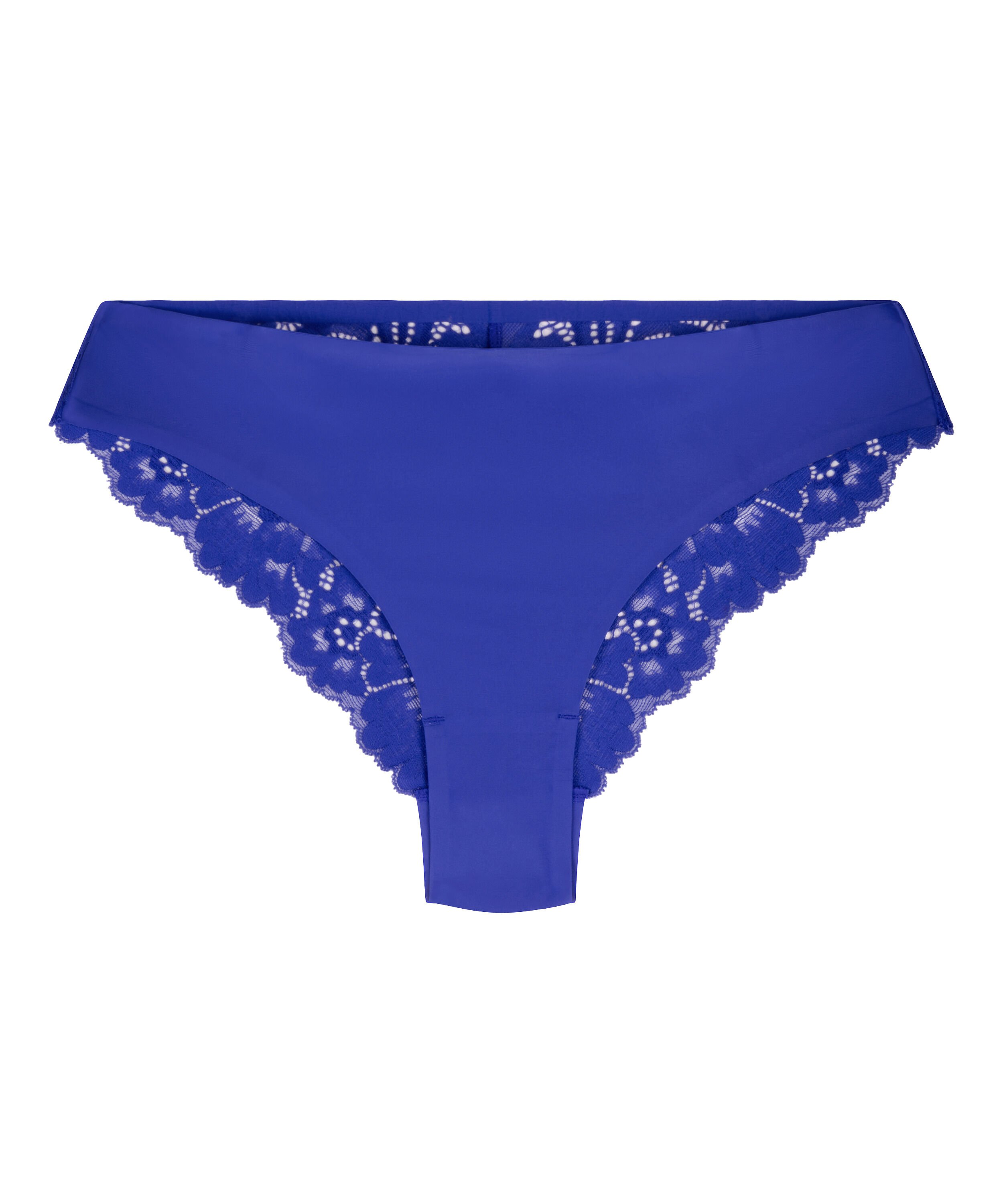 Slip br&eacute;silien Invisible Lace Back, Bleu