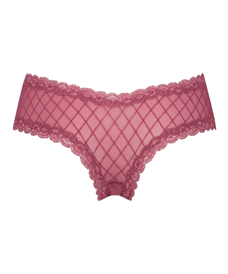 Slip brésilien V-shape mesh, Rouge