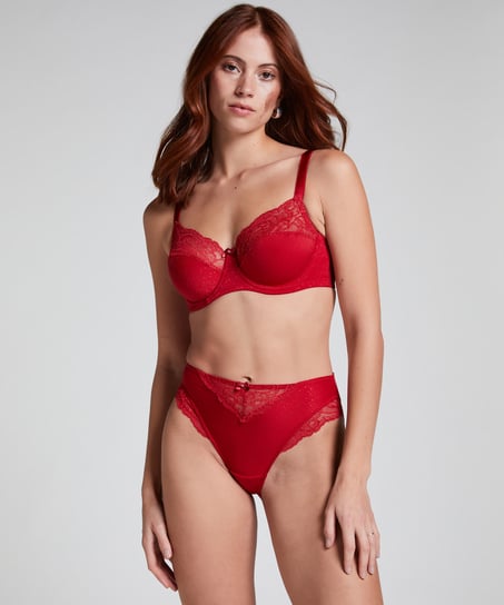 Slip taille haute Sophie, Rouge