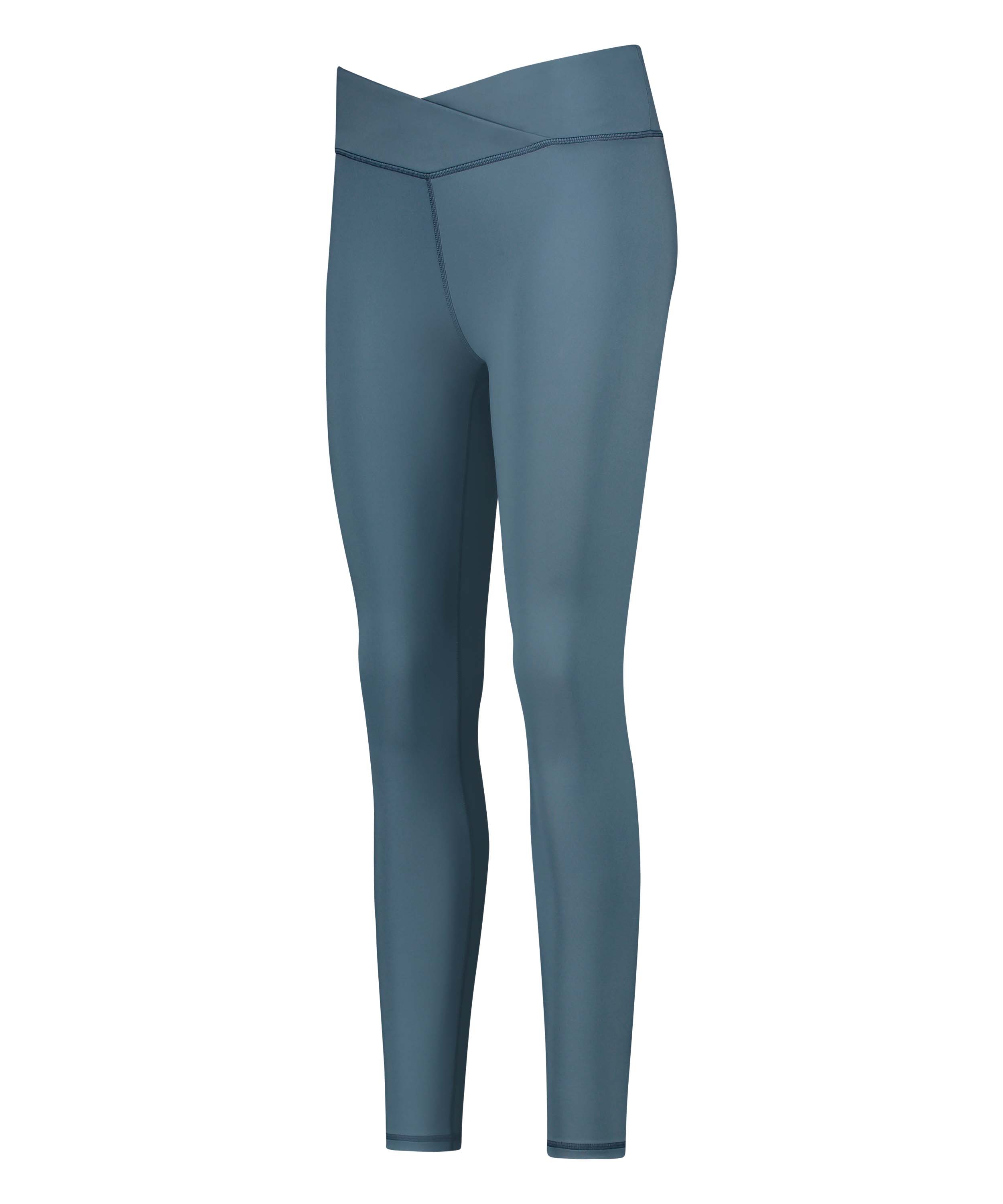 HKMX Legging croisé à taille haute, Bleu, main
