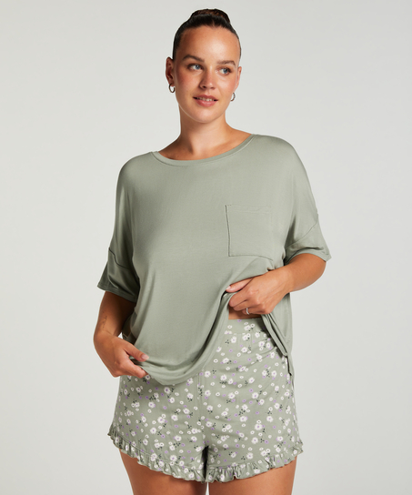 Ensemble de pyjama court, Vert