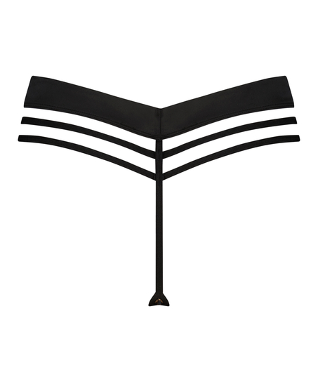 String taille haute Kat, Noir