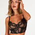 Soutien-gorge à armatures non-préformé longline Emily, Noir