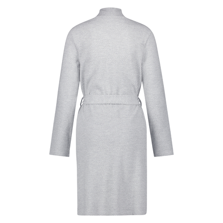 Peignoir Jersey Jacquard, Gris