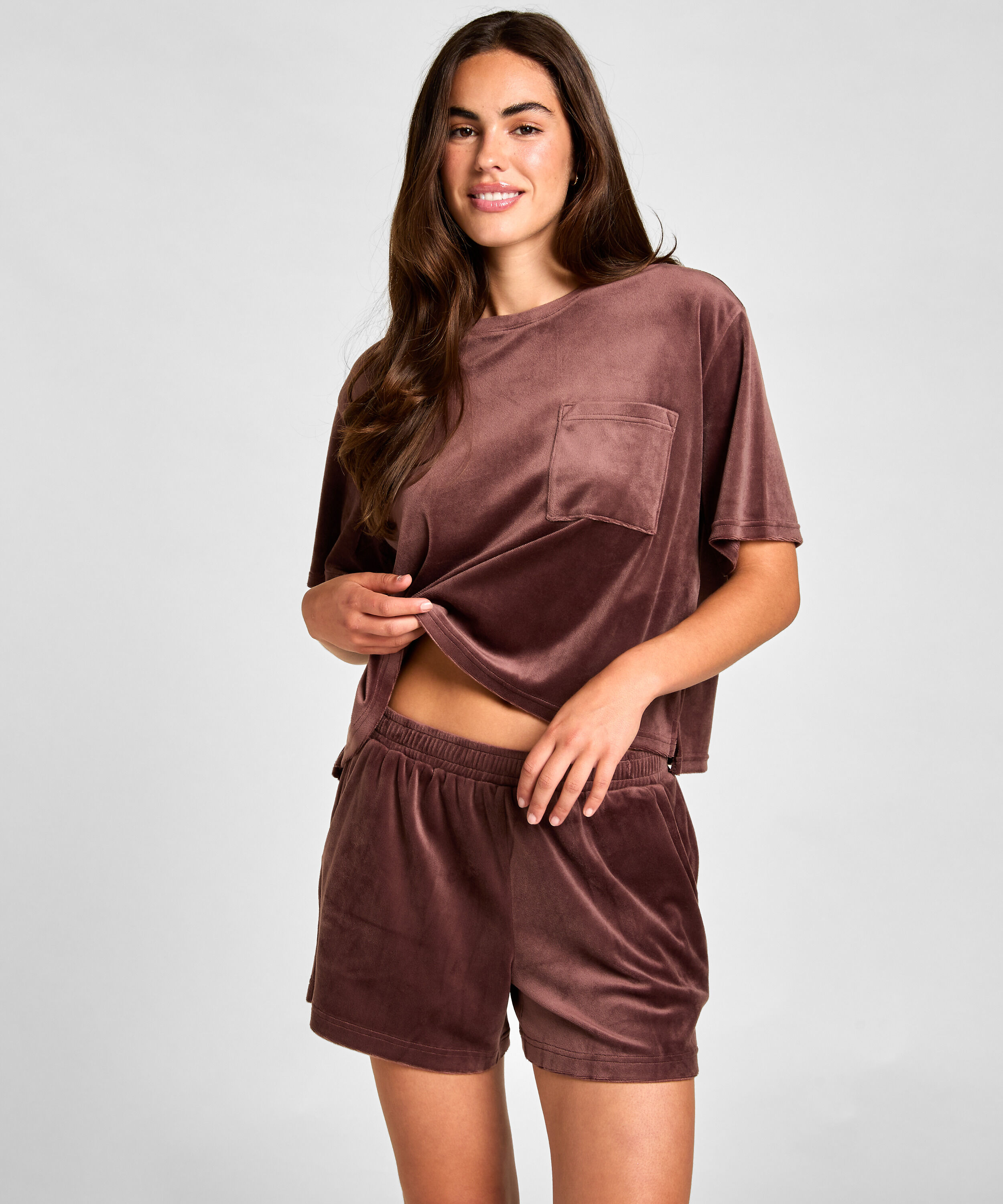 Short Velours Pocket