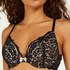 Soutien-gorge push-up à armatures rembourré Rose, Noir