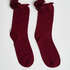 Chaussettes Flower, Rouge