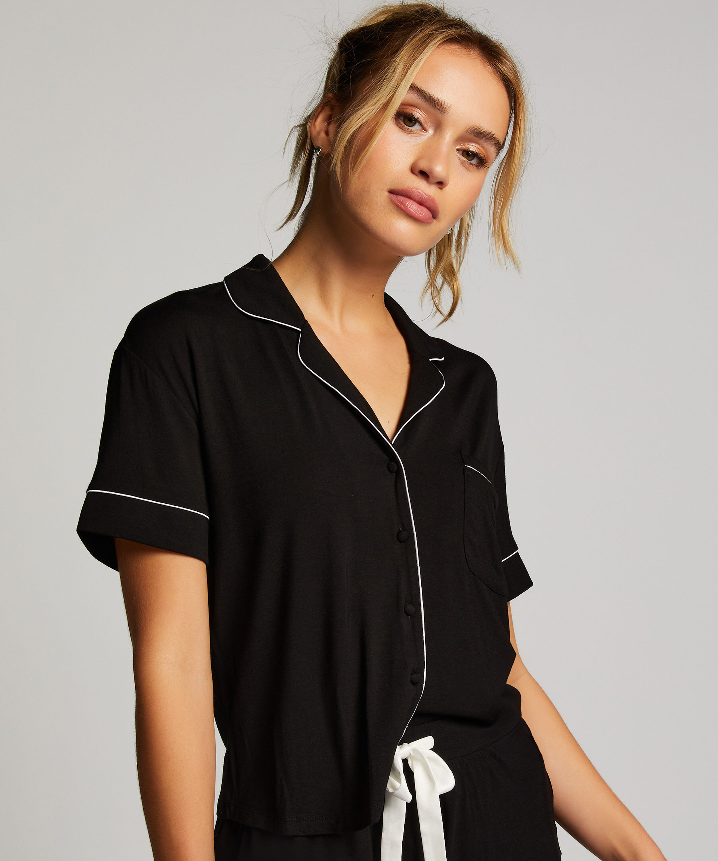 Veste à manches courtes en jersey Essential, Noir
