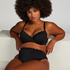 Haut de bikini préformé à armatures Scallop, Noir