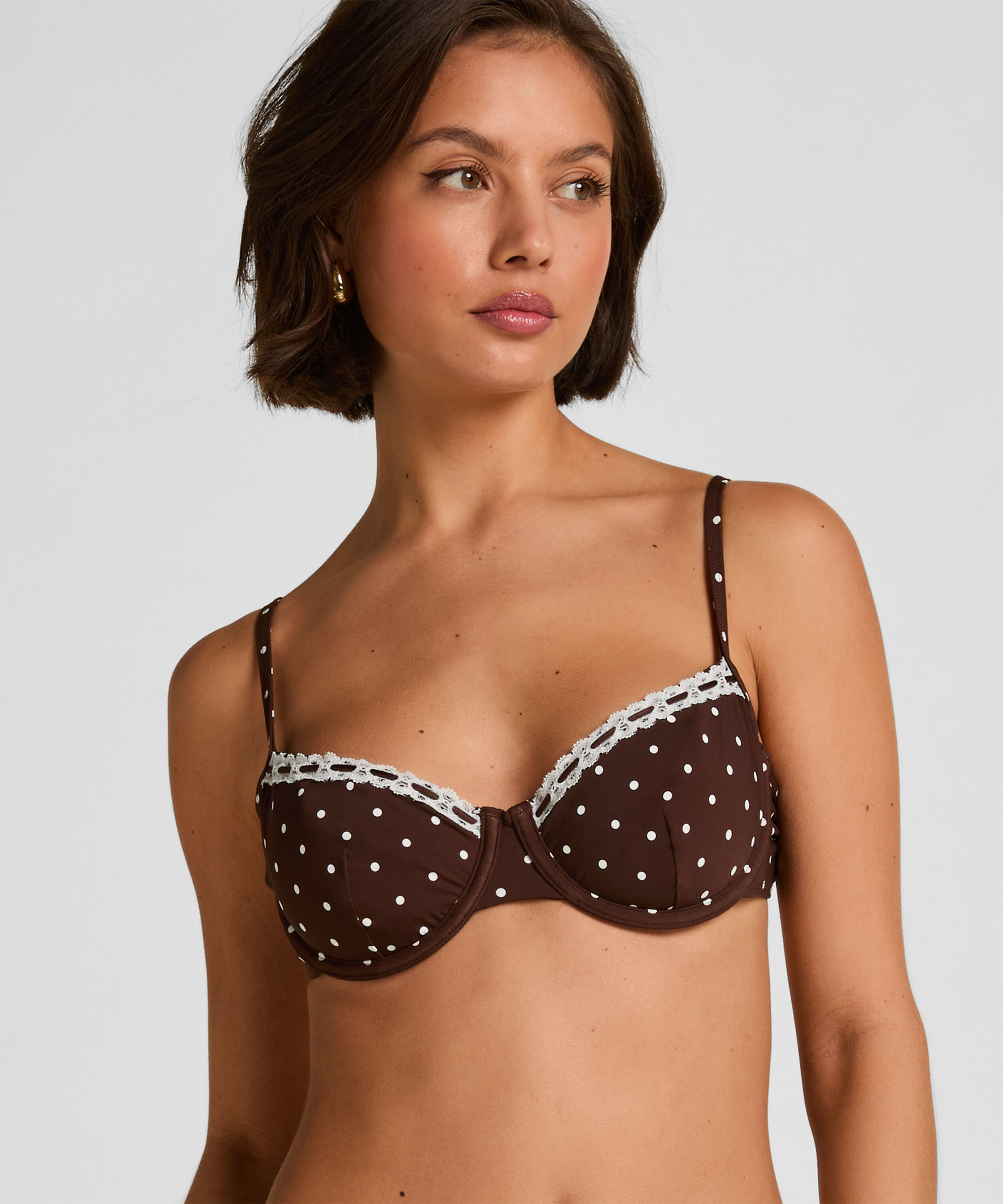 Haut de Bikini à Armatures Non Rembourré Algarve, Marron Haut de Bikini à Armatures Non Rembourré Algarve, Marron