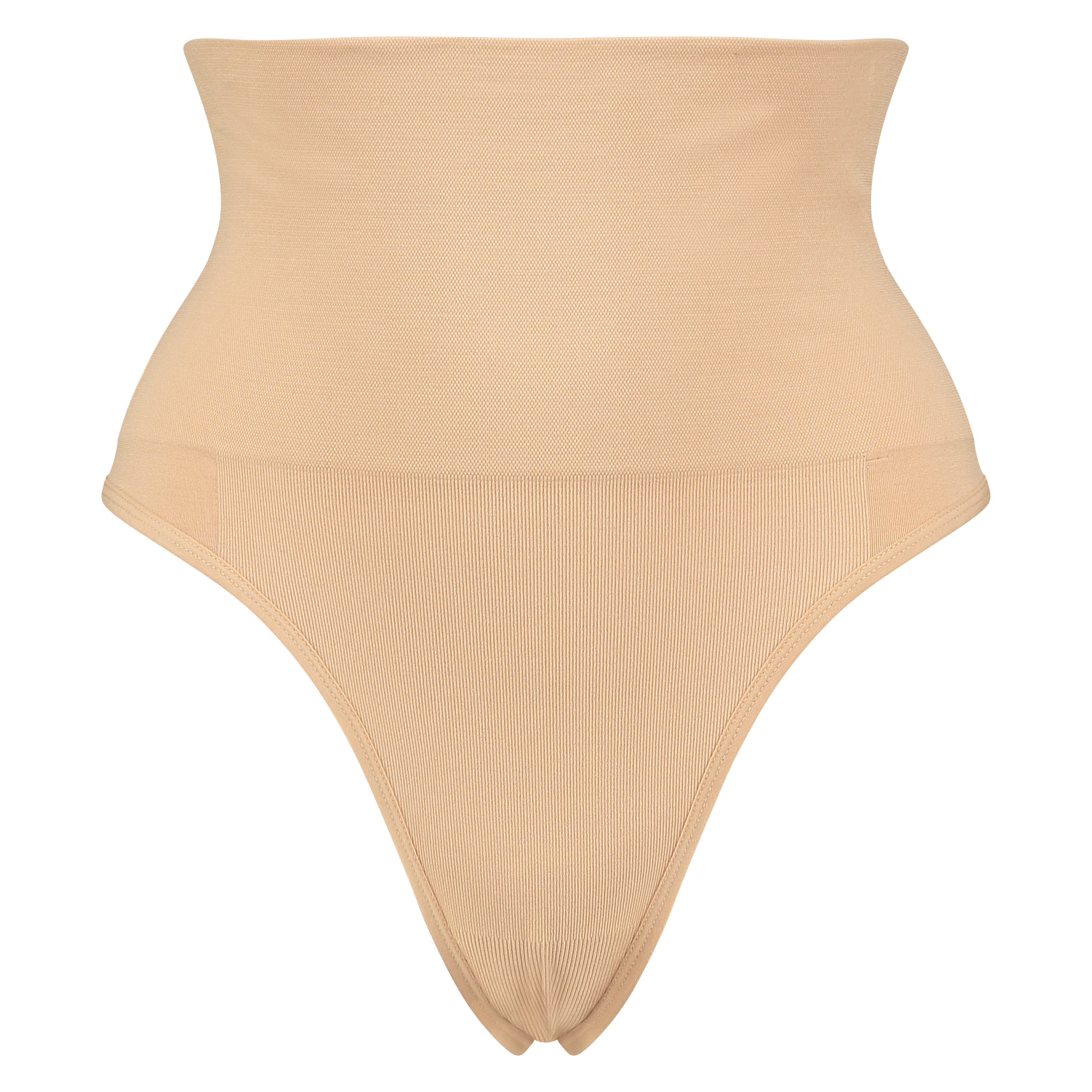 String raffermissant taille haute sans coutures, Beige, main