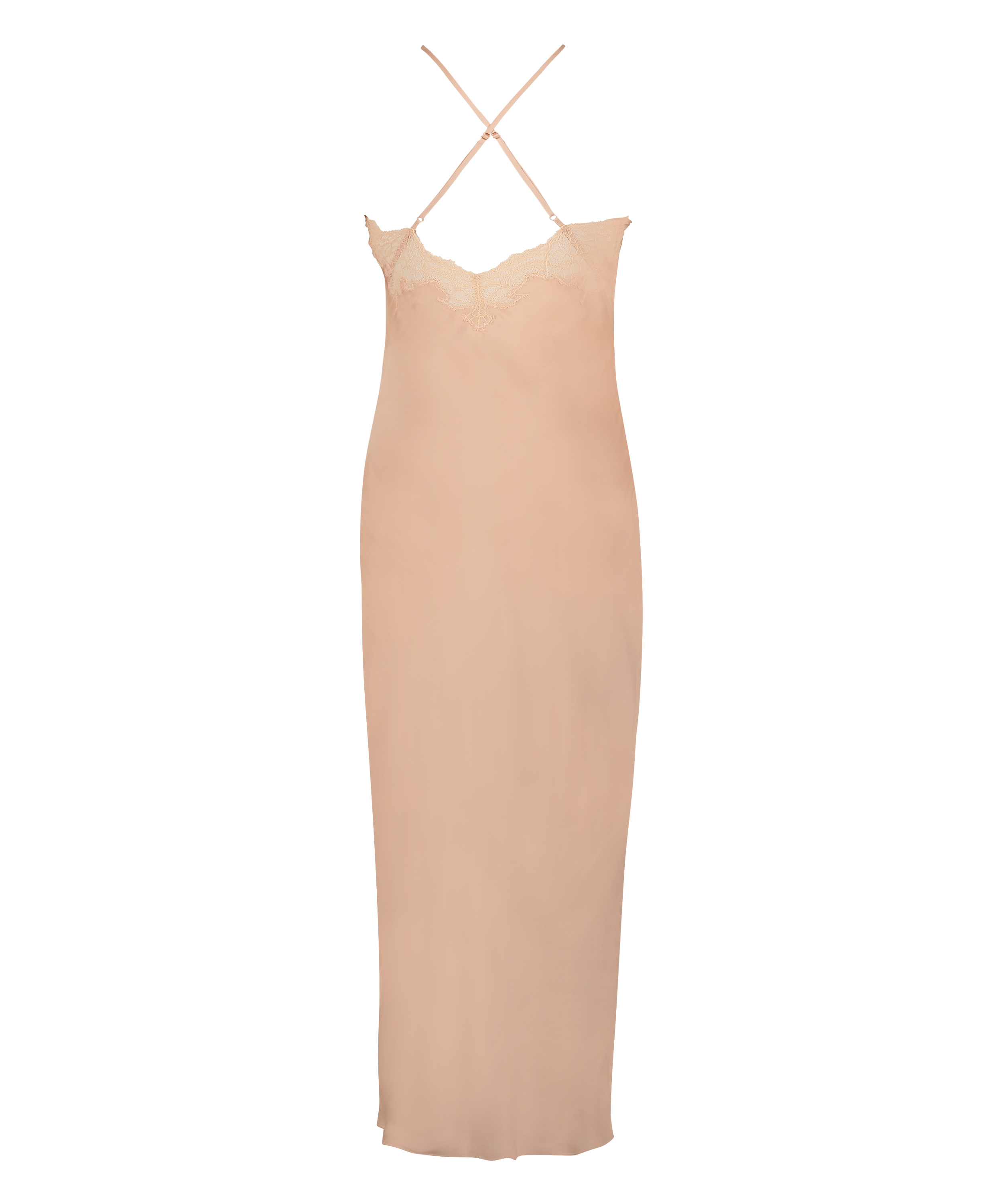 Nuisette en satin Long, Beige, main