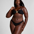 Bas de bikini échancré Cabo, Noir