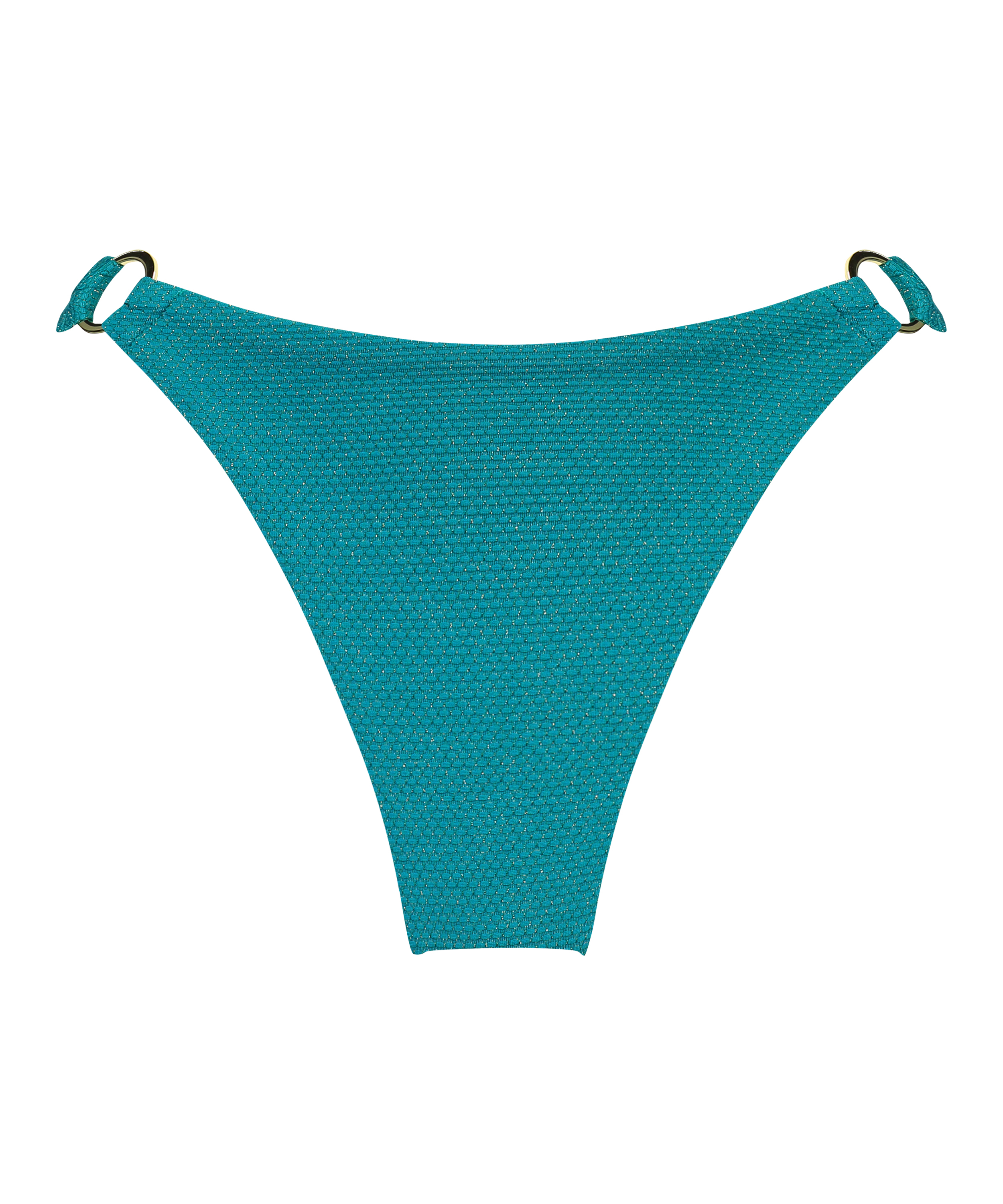 Slip de Bikini Échancrés Relief, Vert, main