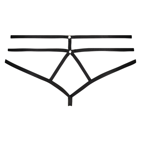 Slip brésilien ouvert Yuna, Noir