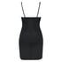 Robe sculptante en dentelle scuba, Noir