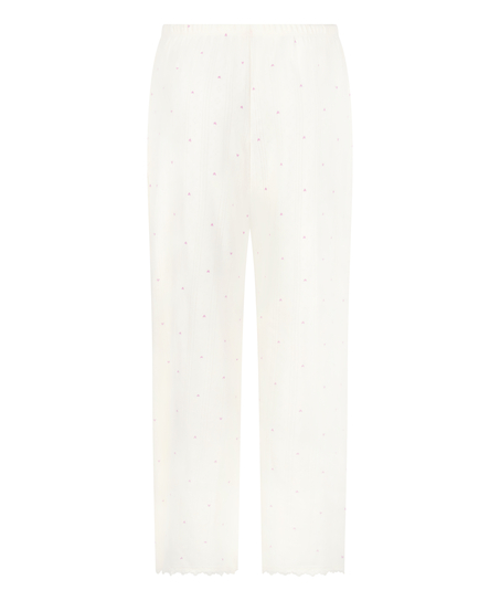 Pantalon en pointelle, Blanc