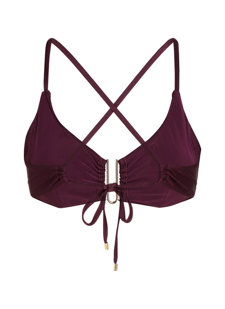 Haut de bikini court Costa, Violet