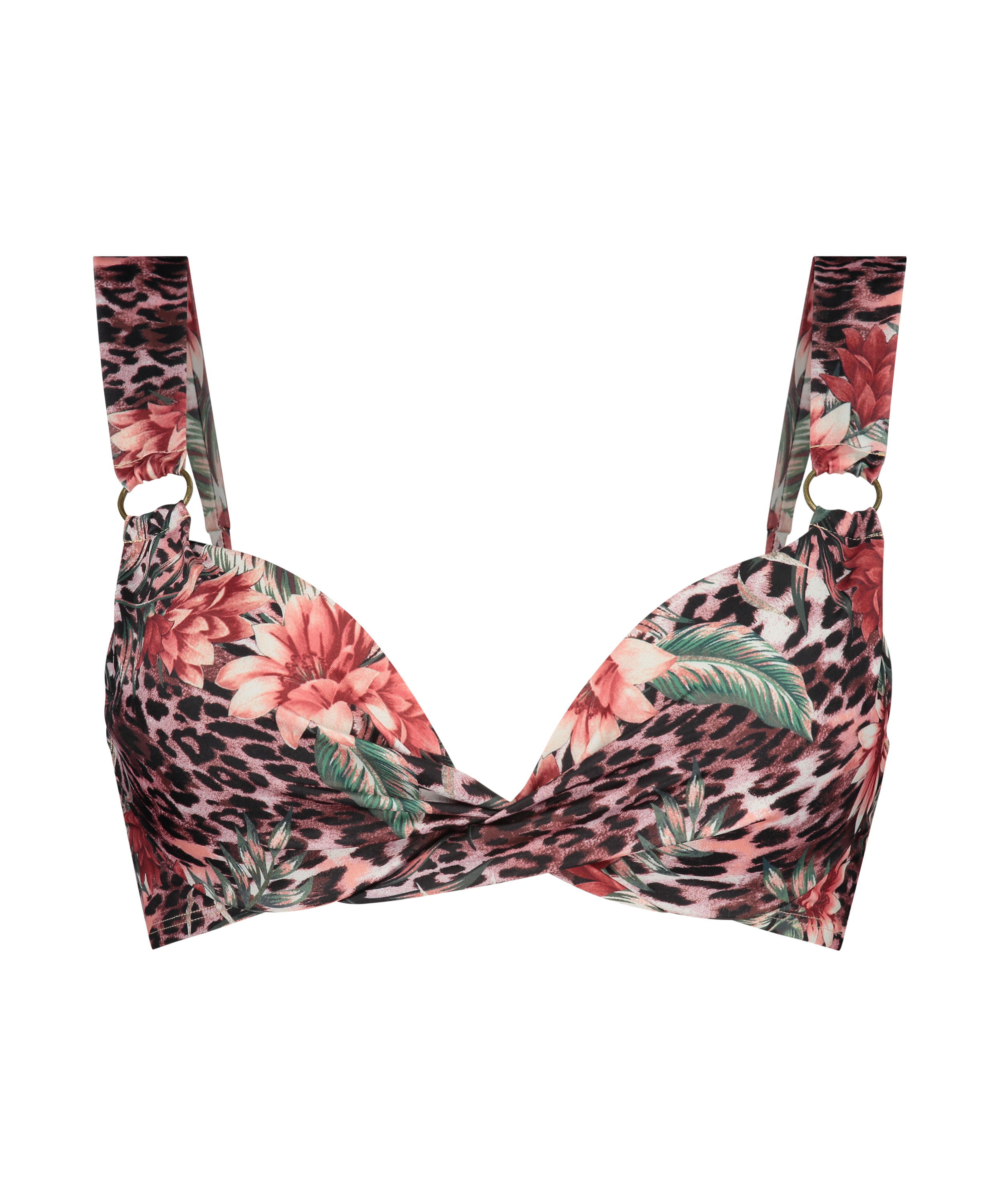 Haut de bikini push-up Animalia Rose, Marron, main