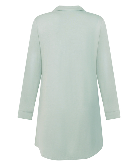 Robe-chemise à manches longues en jersey Essential, Vert