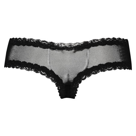 Slip br&eacute;silien V-shape mesh, Noir