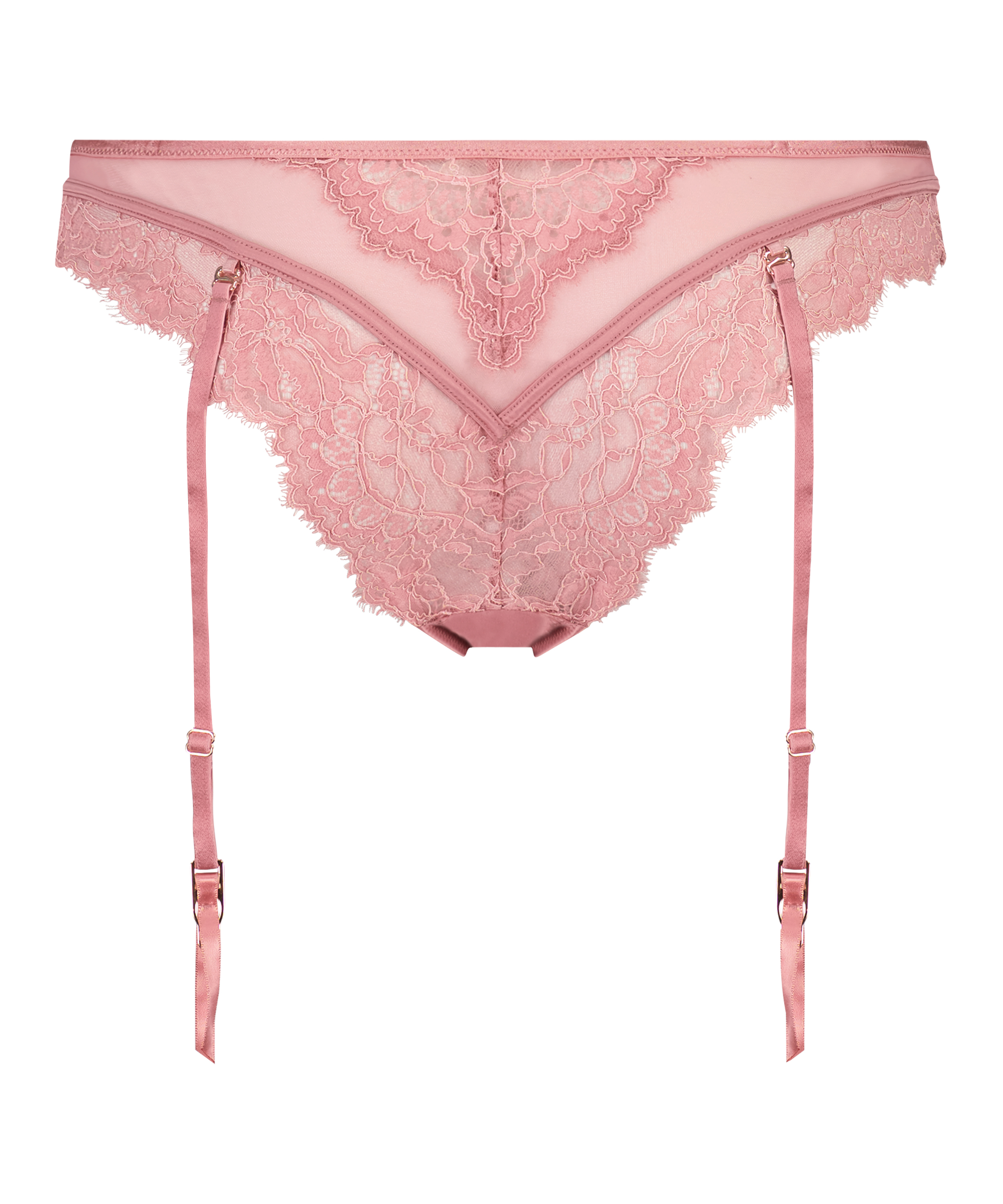 Slip brésilien taille haute Cecile, Rose, main