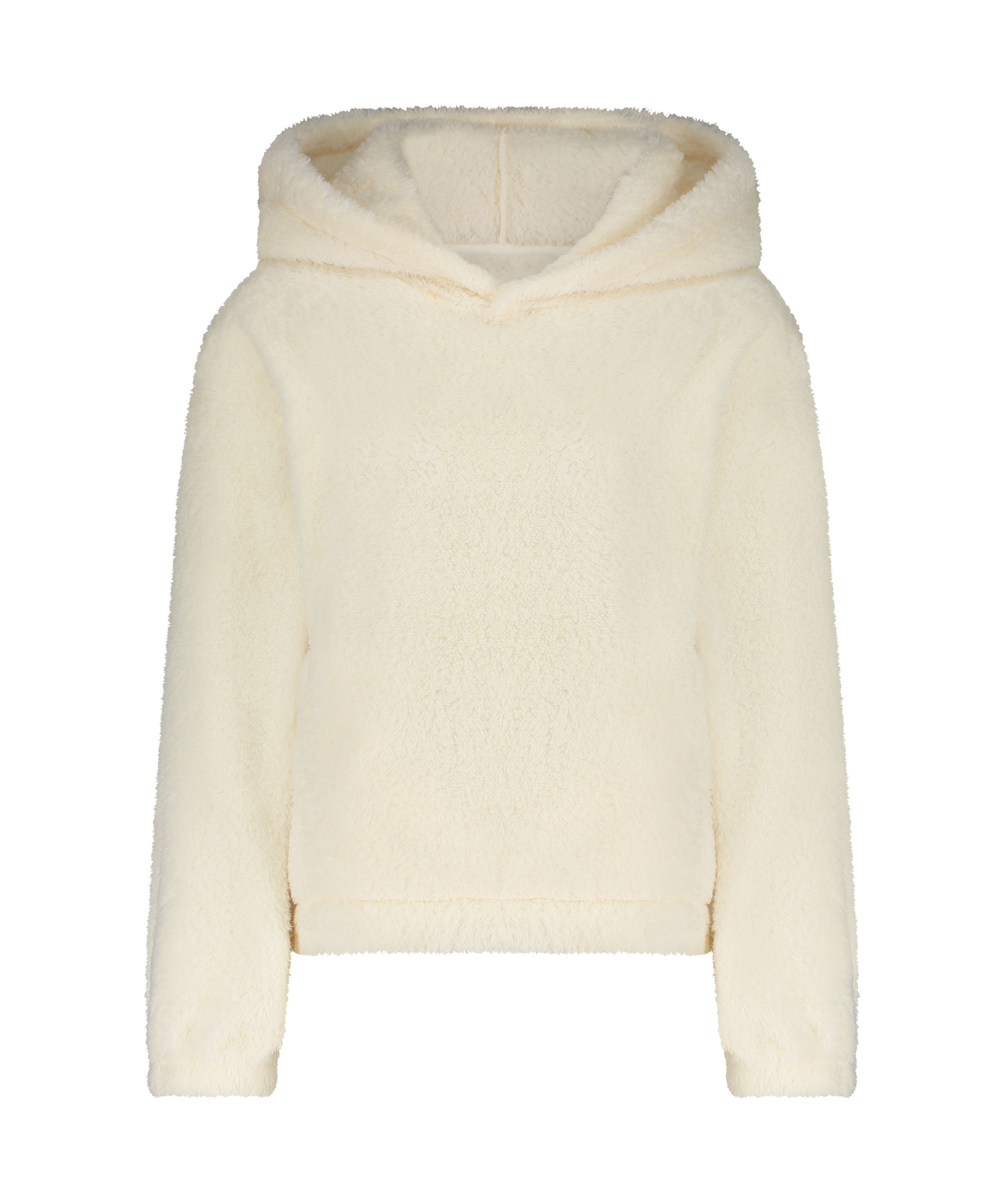 Sweat à Capuche polaire Snuggle, Blanc, main