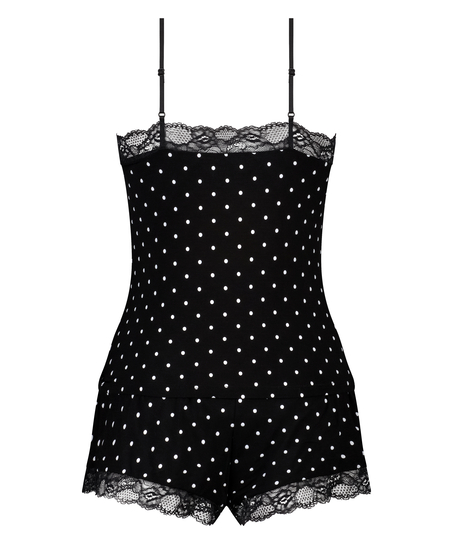 Ensemble de pyjama court Cami, Noir