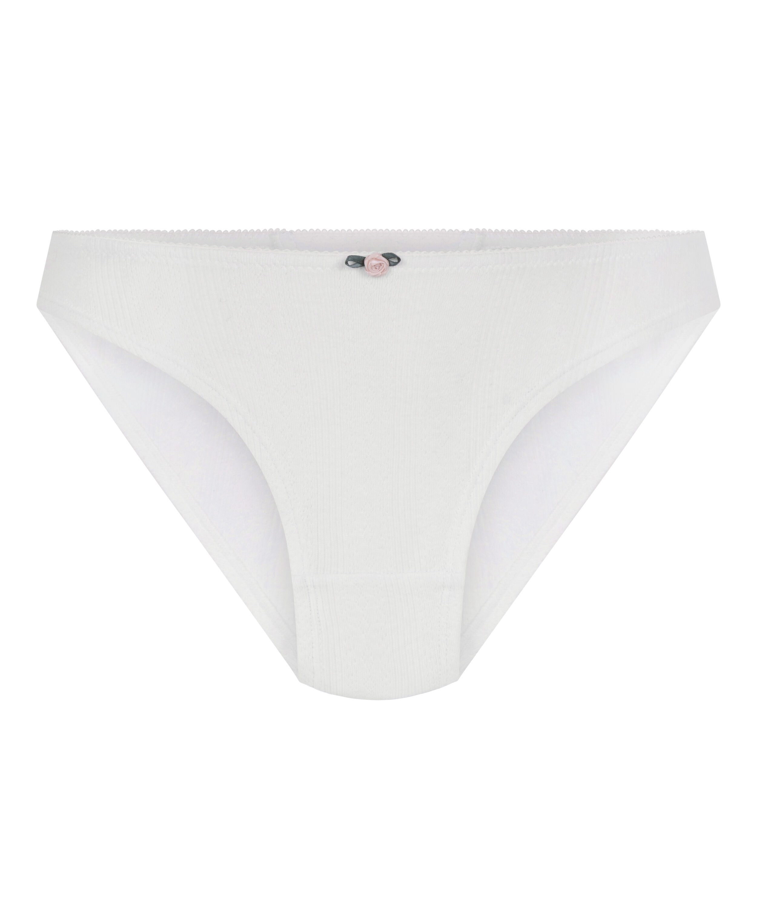 Culotte br&eacute;silienne Pointelle, Blanc