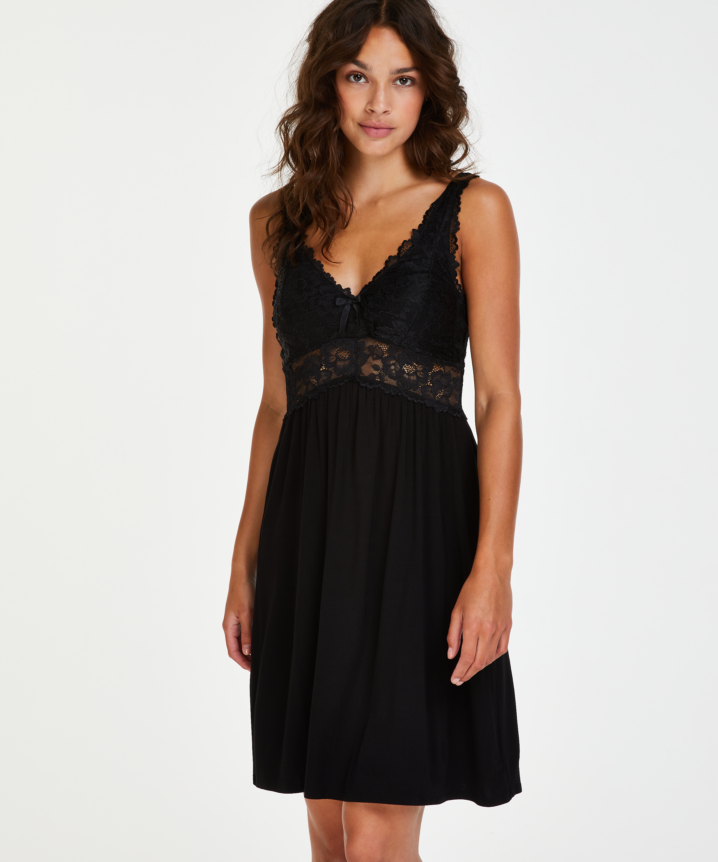 Nuisette Modal Lace, Noir, main