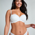 Soutien-gorge à armatures préformé Marine, Blanc