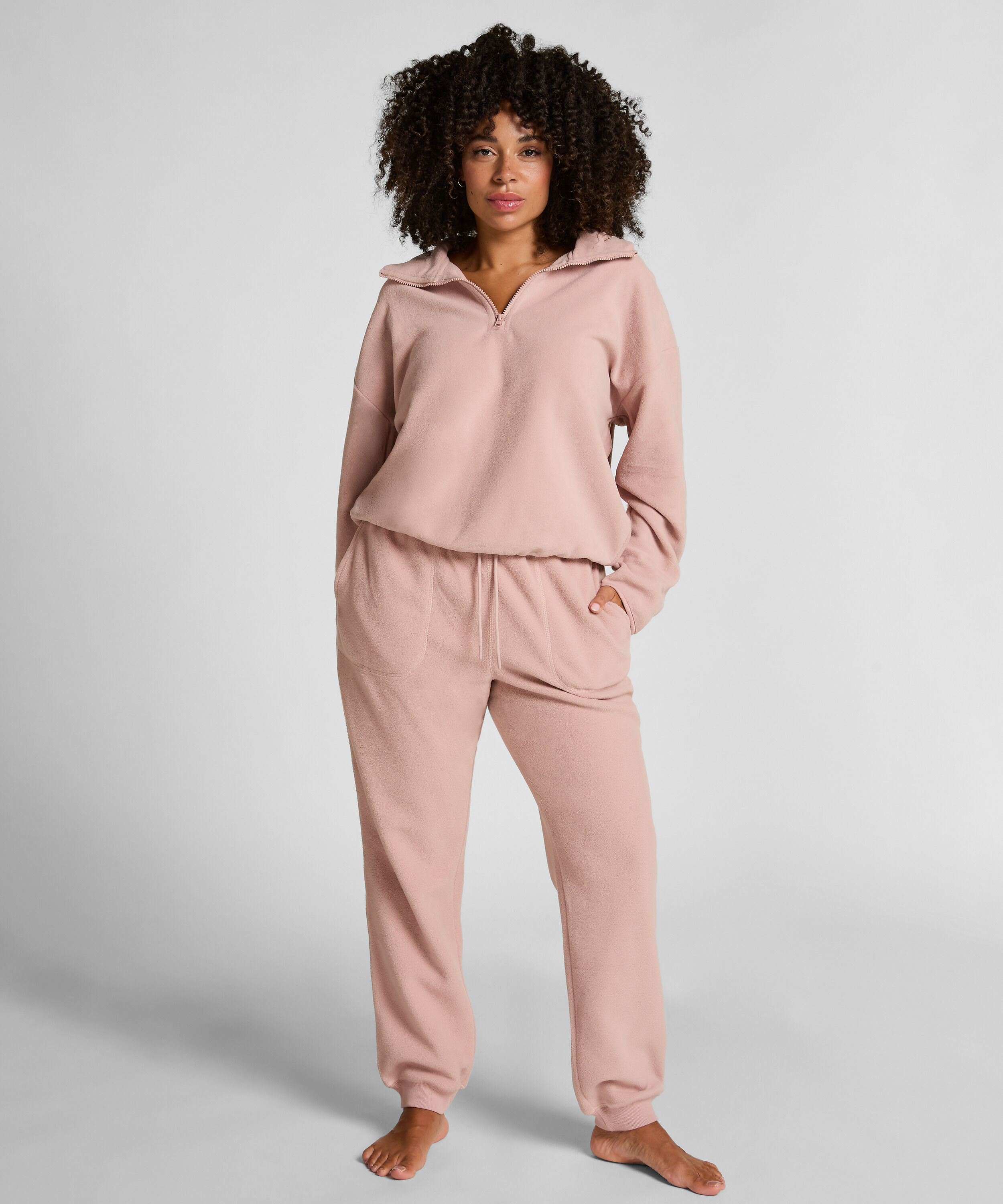 Jogger en polaire sportive, Rose