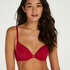 Soutien-gorge &agrave; armatures pr&eacute;form&eacute; Plunge, Rouge