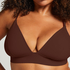 Triangle Brassière Smooth, Marron