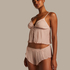 Ensemble Cami Mousseline Plissé, Rose