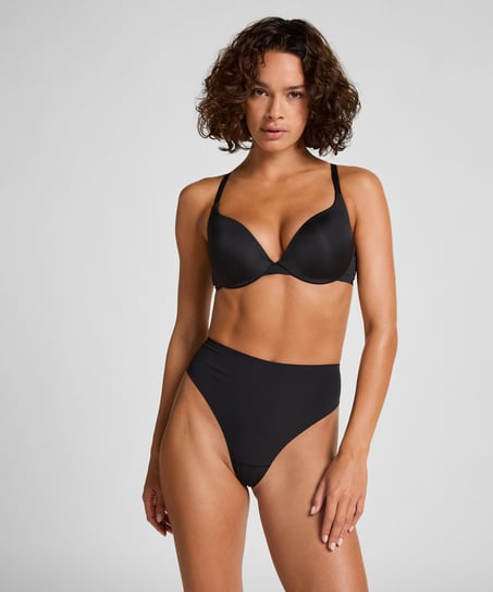 Soutien-gorge à armatures préformé push-up Smooth, Noir