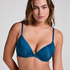 Soutien-gorge à armatures préformé Plunge, Bleu