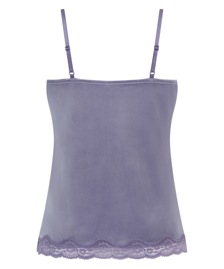 Camisole velours Dentelle, Violet
