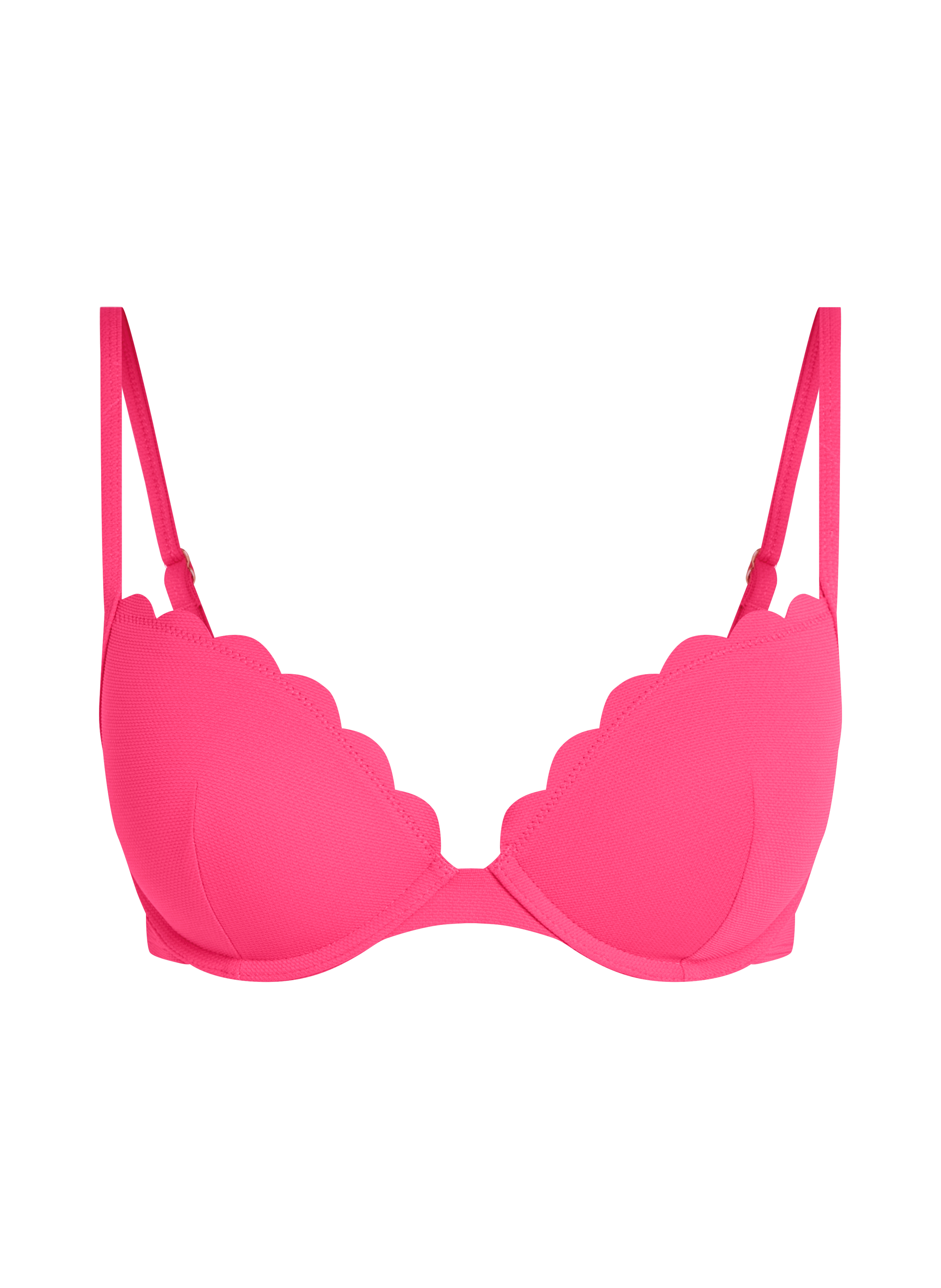 Haut de bikini à armatures à effet push-up préformé Scallop Taille A - E, Rose, main